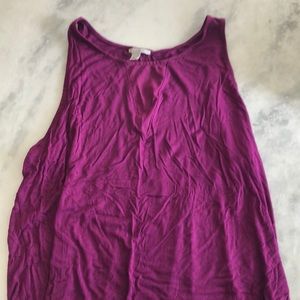 Fuscia  cotton tank